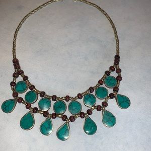 Beaded statement necklace